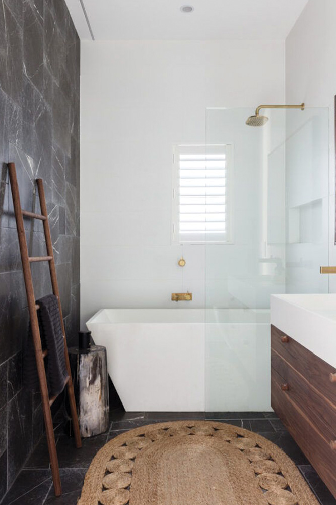 bathing, tub, bathtub, person, home decor, rug, indoors