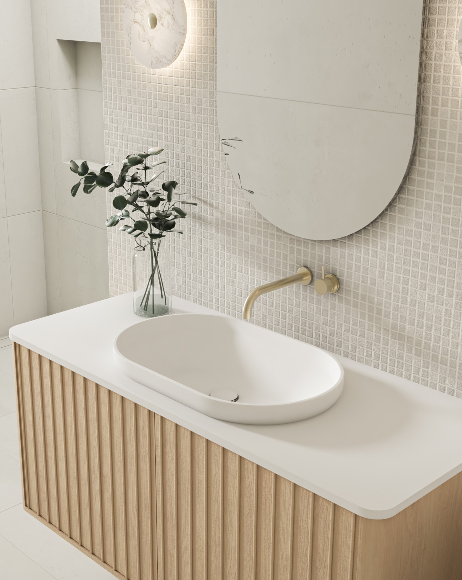 Venice 600 Oval Semi Inset Basin